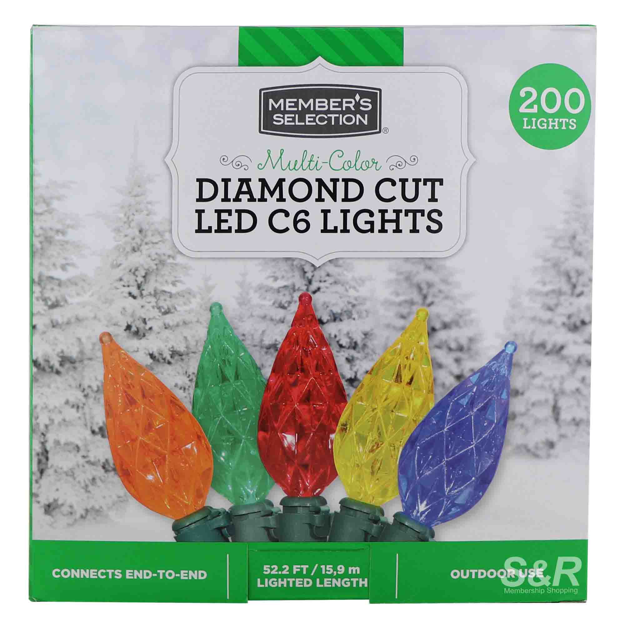 Member's Selection Diamond Cut LED C6 Lights 200pcs Member's Selection Diamond Cut LED C6 Lights 200pcs